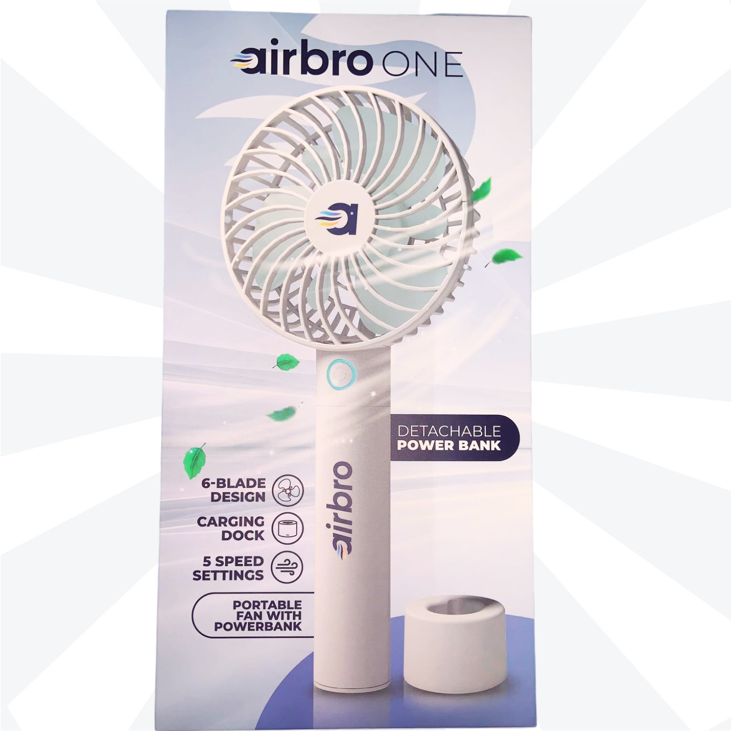 Airbro ONE Portable Fan with Powerbank