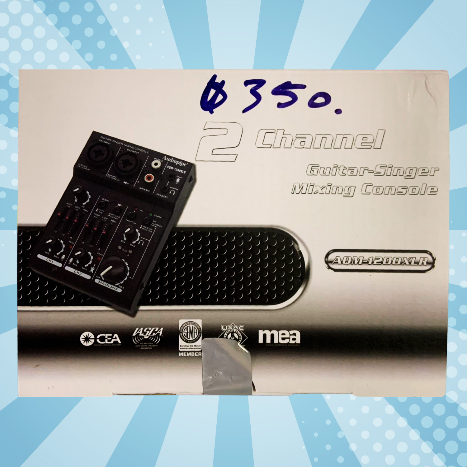 Audiopipe 2 Channel Guitar-Singer Mixing Console