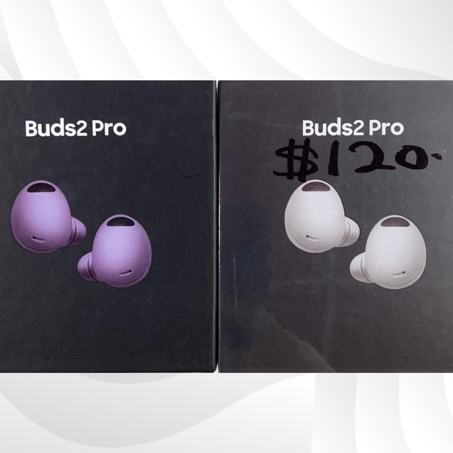 Buds2 Pro Premium Earbuds - Purple & White