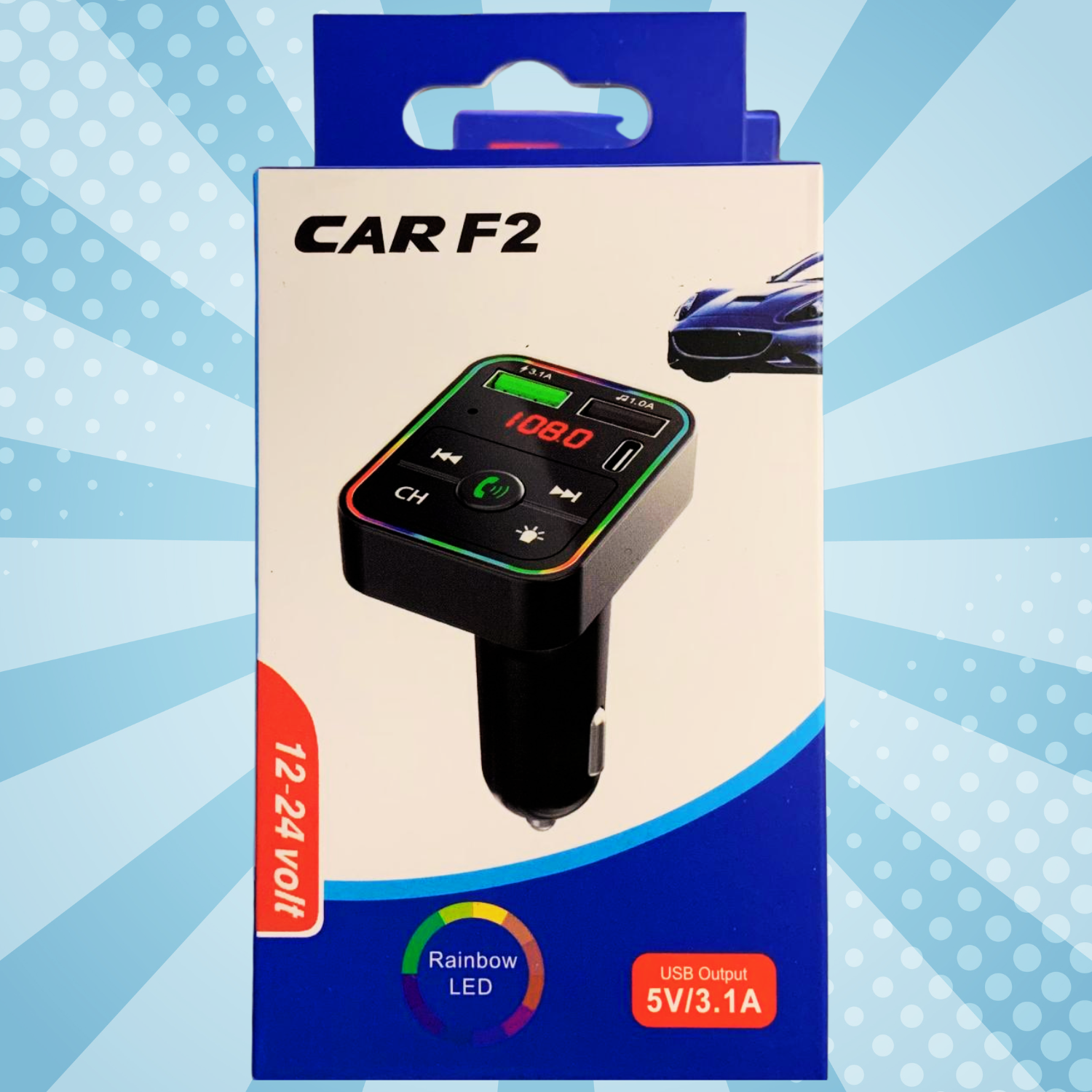 Car F2 FM Transmitter with Digital Display