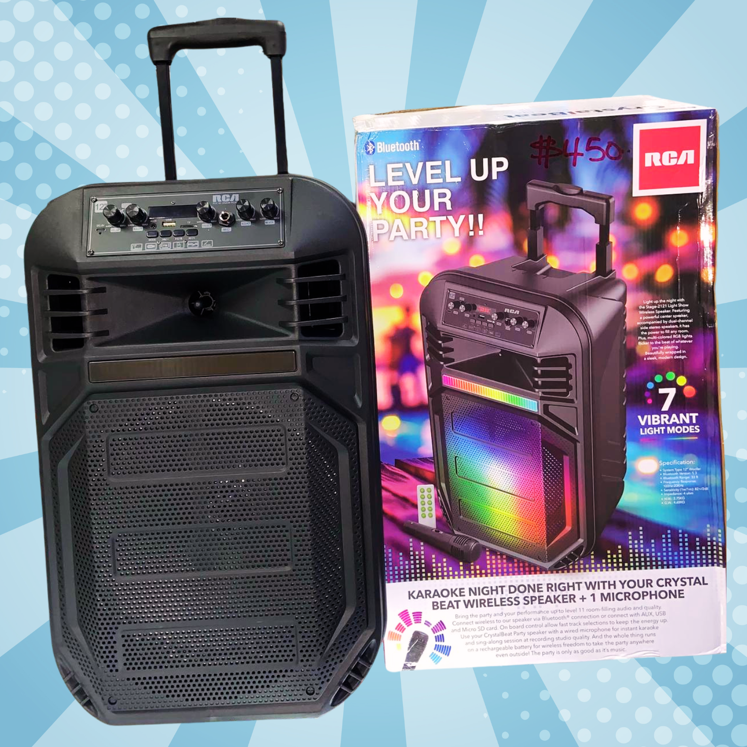 RCA CrystalBeat Bluetooth Speaker