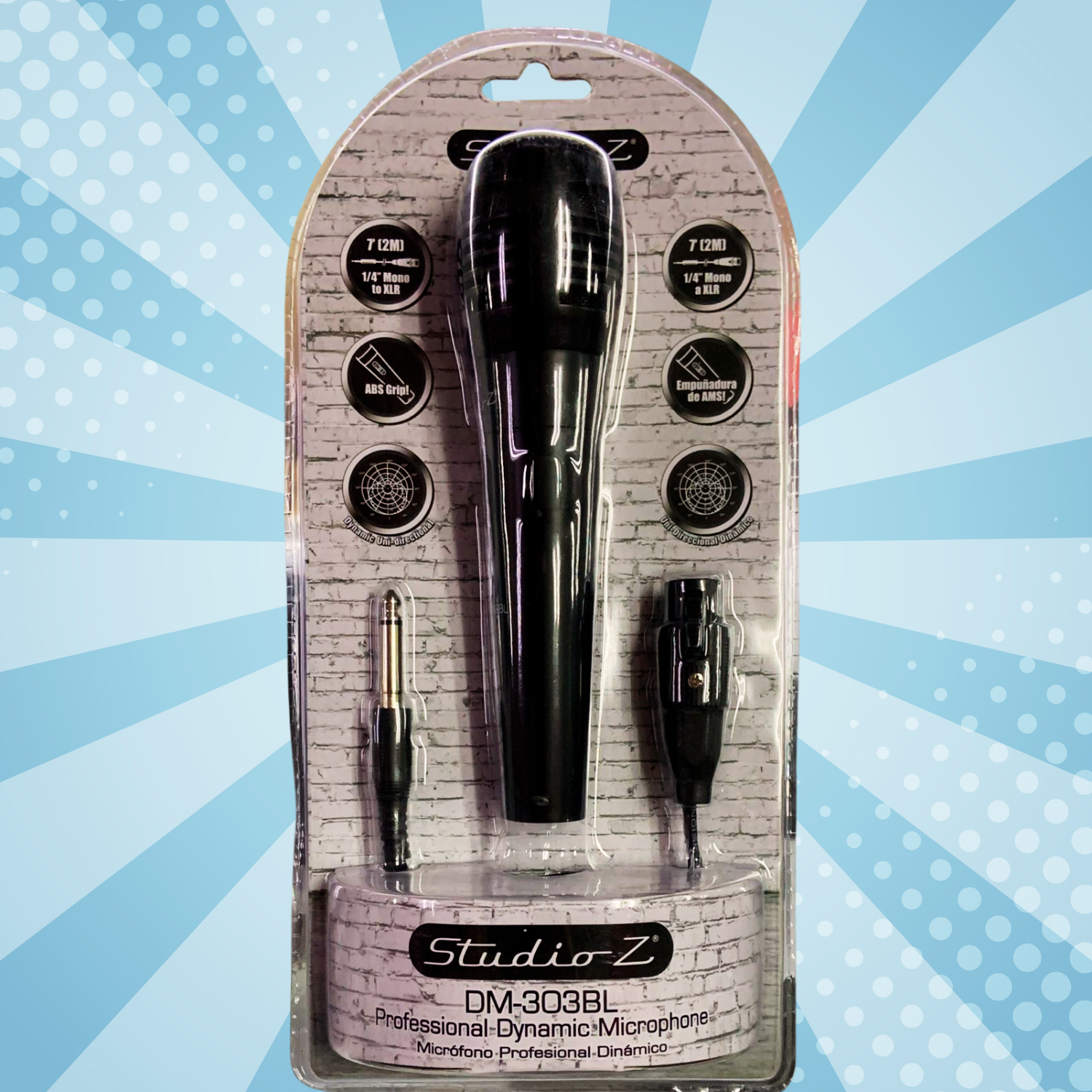 StudioZ Microphone - 2M 1/4" Mono to XLR