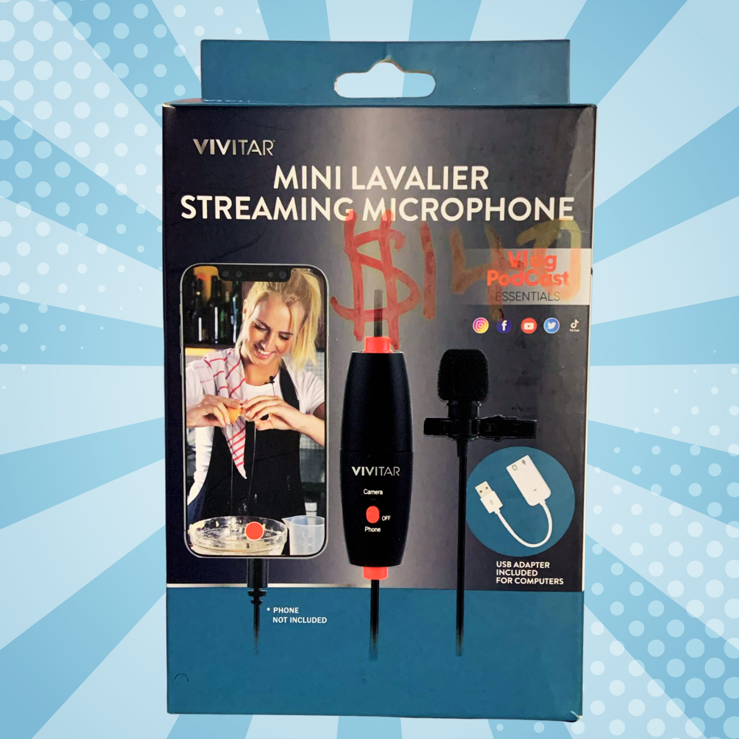 Vivitar Mini Lavalier Streaming Microphone