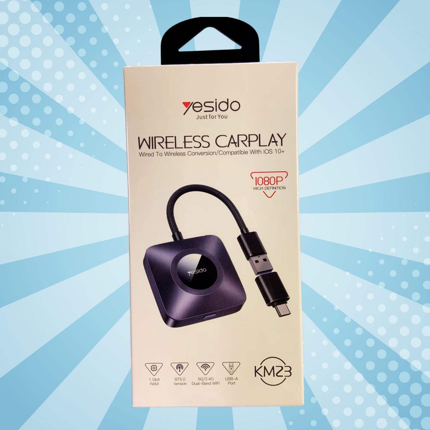 Yesido Wireless CarPlay Adapter